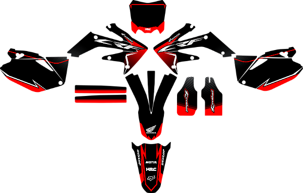 KIT ADESIVOS GRAFICOS CRF250 450 IMPORTADA TODAS MOSCA