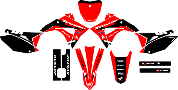 KIT ADESIVOS GRAFICOS CRF230F BIKER EL1TE NEXT ABC