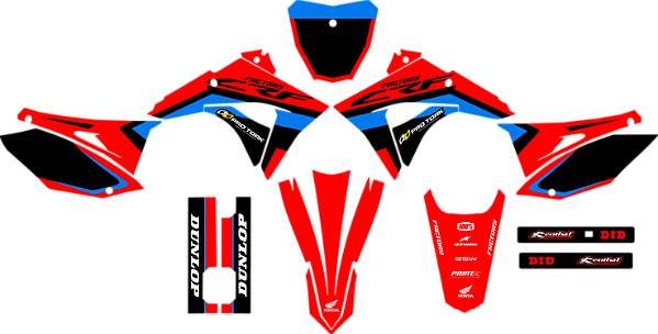 KIT ADESIVOS GRAFICOS CRF230F BIKER EL1TE NEXT FACTORY