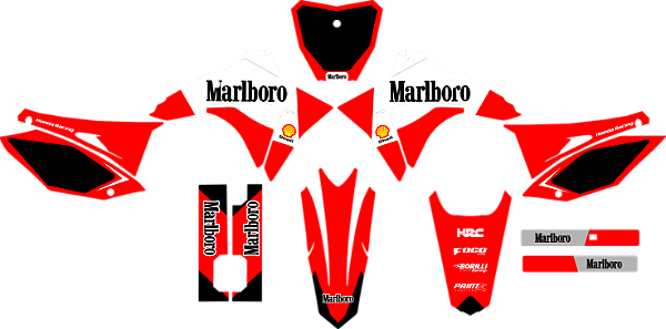 KIT ADESIVOS GRAFICOS CRF230F BIKER EL1TE NEXT M4RLBORO