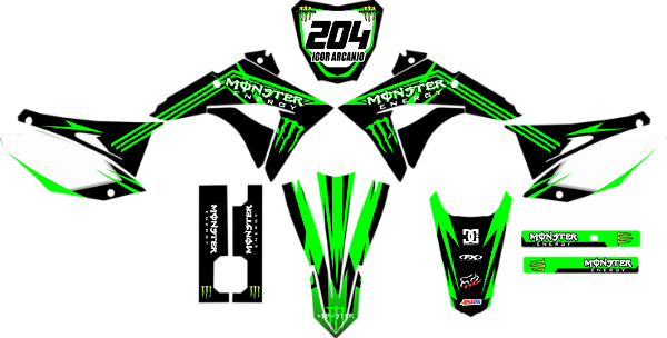 KIT ADESIVOS GRAFICOS CRF230F BIKER EL1TE NEXT MONSTER