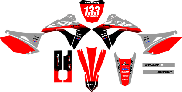 KIT ADESIVOS GRAFICOS CRF230F BIKER EL1TE NEXT MOTUL