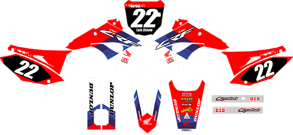KIT ADESIVOS GRAFICOS CRF230F BIKER EL1TE NEXT TOM