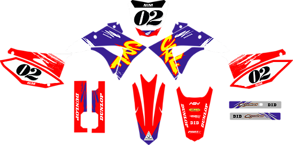KIT ADESIVOS GRAFICOS CRF230F BIKER EL1TE NEXT VINTAGE
