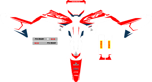 KIT ADESIVOS GRAFICOS CRF230F BIKER R1DE PRO HONDA