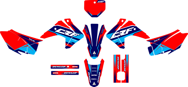 KIT ADESIVOS GRAFICOS CRF230 2015 BLUE ICE