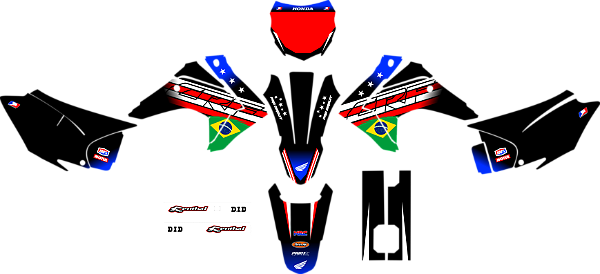 KIT ADESIVOS GRAFICOS CRF230 2015 BR EUA