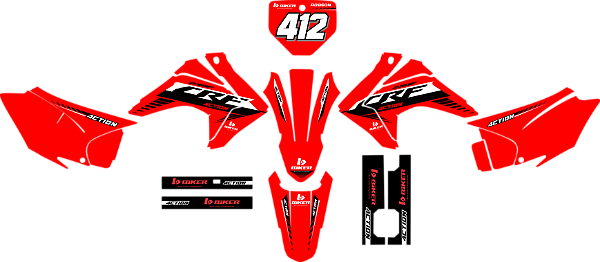 KIT ADESIVOS GRAFICOS CRF230 2015 MODELO 4CTION