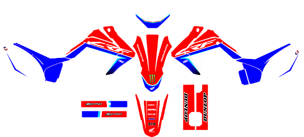 KIT ADESIVOS GRAFICOS CRF230 2015 OCEAN