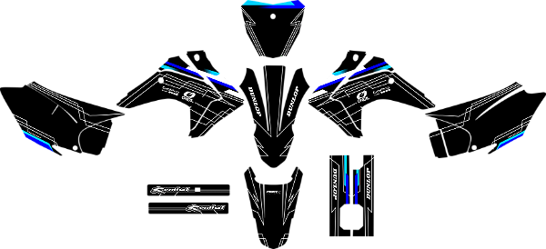 KIT ADESIVOS GRAFICOS CRF230 2015 RISCOS