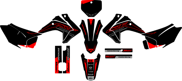 KIT ADESIVOS GRAFICOS CRF230 2015 TD QUE DA RED