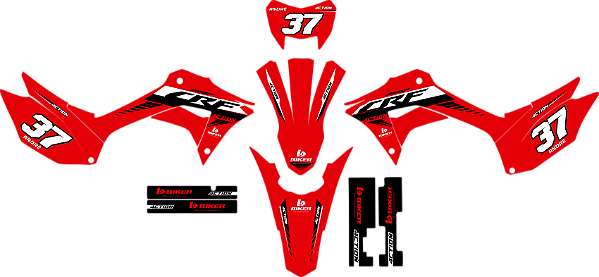 KIT ADESIVOS GRAFICOS CRF250f Original MODELO DA 4CTION