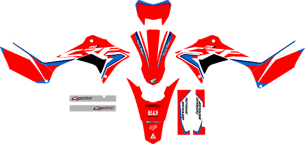 KIT ADESIVOS GRAFICOS CRF250f Original BLUE WHITE