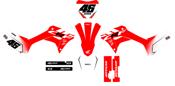 KIT ADESIVOS GRAFICOS CRF250f Original DRM 2024