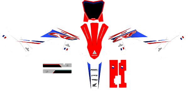KIT ADESIVOS GRAFICOS CRF250f Original FRANCE