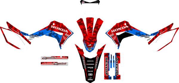 KIT ADESIVOS GRAFICOS CRF250f Original FBG