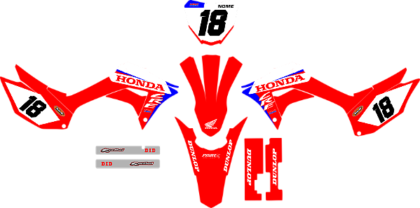 KIT ADESIVOS GRAFICOS CRF250f Original JETT