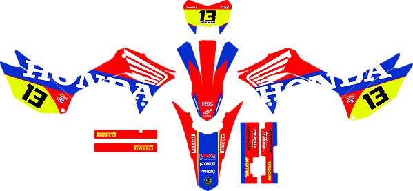 KIT ADESIVOS GRAFICOS CRF250f Original MAGIA