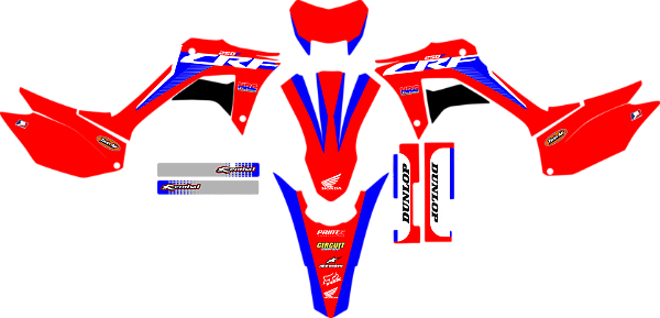 KIT ADESIVOS GRAFICOS CRF250f Original LISTRAS