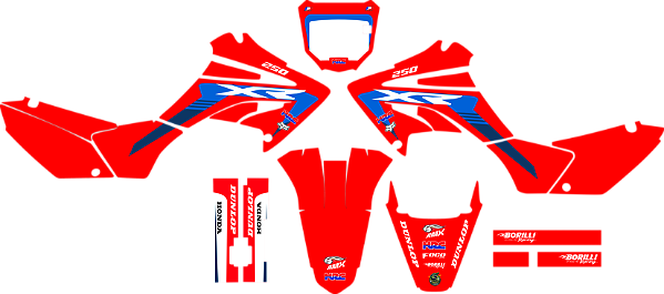 KIT ADESIVOS GRAFICOS HONDA TORNADO 250 BLUE