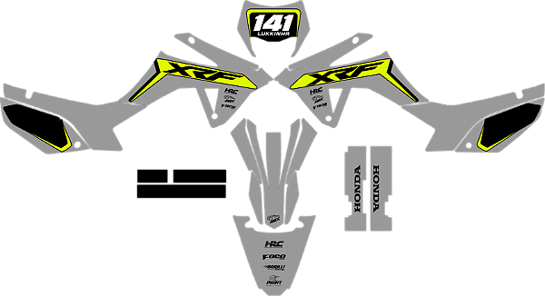 KIT ADESIVOS GRAFICOS HONDA TORNADO 250 ADVENTURE AMX Gray Neon