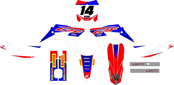 KIT ADESIVOS GRAFICOS CRF230F BIKER ACTION 4CTION BUSSON