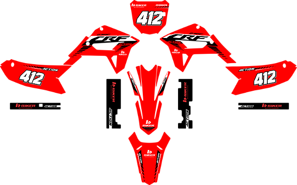 KIT ADESIVOS GRAFICOS CRF230F AMX F21 MODELO 4CTION