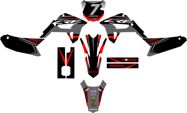 KIT ADESIVOS GRAFICOS CRF230F AMX F21 POLICE