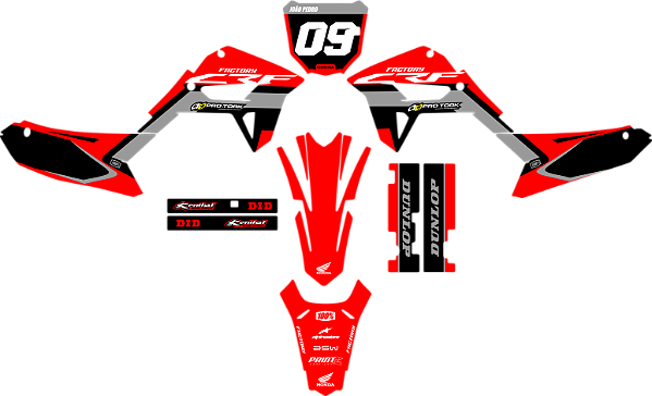 KIT ADESIVOS GRAFICOS CRF230F AMX F21 FACTORY