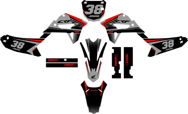KIT ADESIVOS GRAFICOS CRF230F AMX F21 JONAS