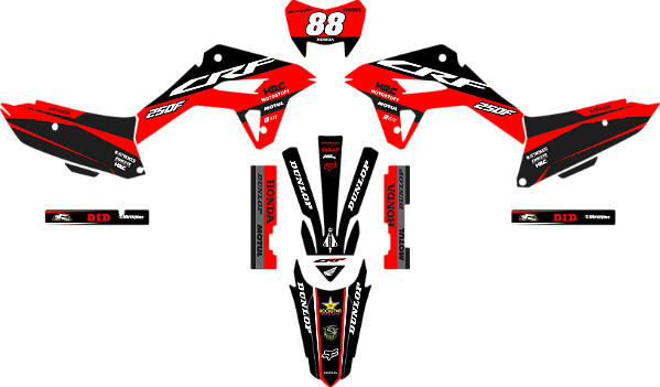 KIT ADESIVOS GRAFICOS CRF250F AMX F21 NOSSA SENHORA