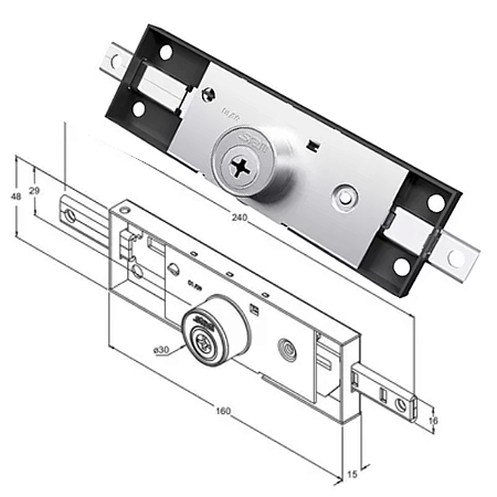 FECHADURA STAM 1201 TETRA (SIMPLES) PARA AÇO