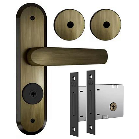 FECHADURA STAM KIT 1800/09 TETRA, ESPELHO ANTIQUE