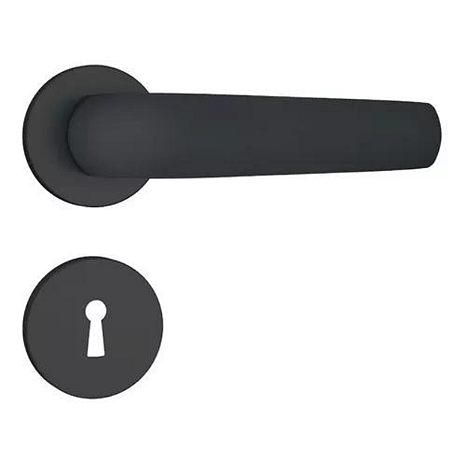 FECHADURA STAM 813/09 INTERNA ROSETA REDONDA PRETO FOSCO