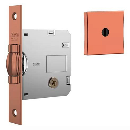 FECHADURA STAM 1005 PIVOTANTE ROLETE TETRA, ROSETA QUADRADA ROSE