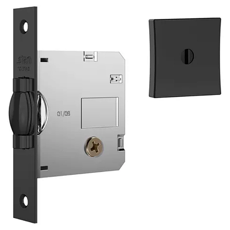 FECHADURA STAM 1005 PIVOTANTE ROLETE TETRA, ROSETA QUADRADA BLACK