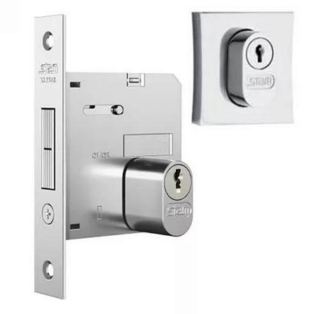 FECHADURA STAM 1006 PORTA DE CORRER, ROSETA QUADRADA CROMADA