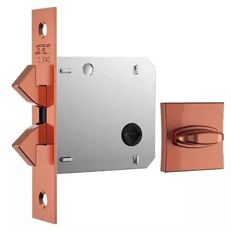 FECHADURA STAM 1006 PORTA DE CORRER, BANHEIRO ROSETA QUADRADA ROSE