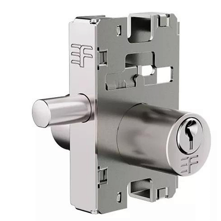 FECHADURA 3F 3041 PORTA DE VIDRO BATER CILINDRO REDONDO, CROMADA