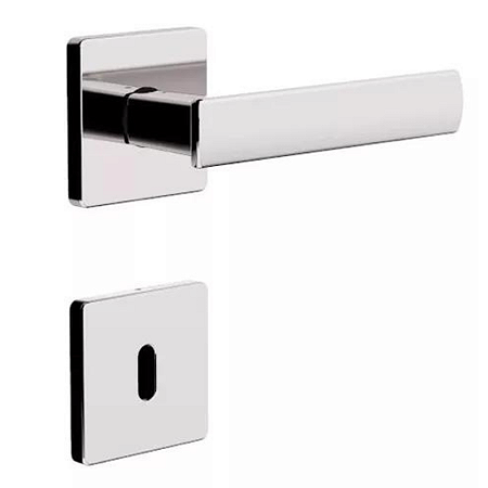 FECHADURA 3F 740 INTERNA, ROSETA QUADRADA CROMADA