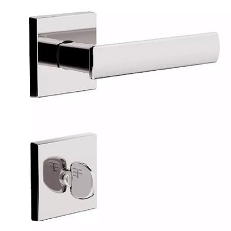 FECHADURA 3F 740 BANHEIRO, ROSETA QUADRADA CROMADA