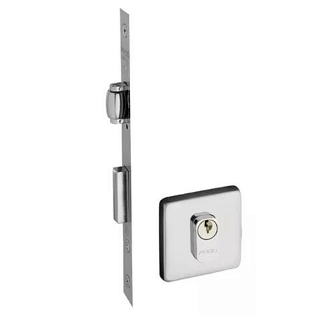 FECHADURA PADO 474-40 PIVOTANTE ROLETE ROSETA QUADRADA CROMADA
