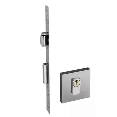 FECHADURA PADO 474-40 PIVOTANTE ROLETE ROSETA QUADRADA ESCOVADA