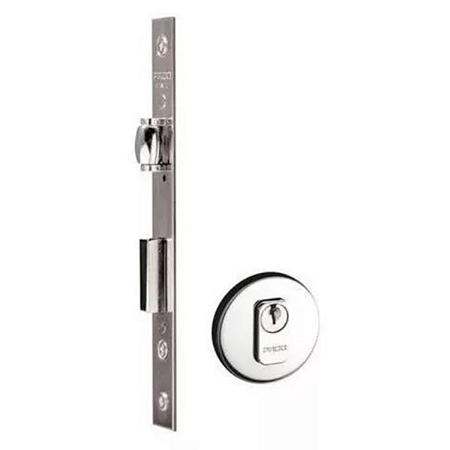 FECHADURA PADO 465 - 55 PIVOTANTE ROLETE ROSETA REDONDA CROMADO