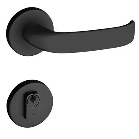 Fechadura pado 931-40 magnum externa roseta redonda preta
