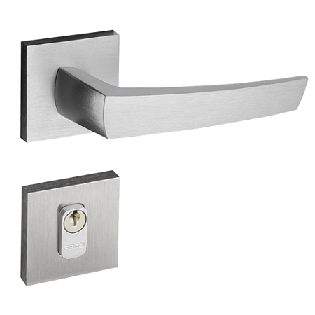 Fechadura pado seattle 115-55 externa roseta quadrada acetinado escovado
