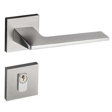 Fechadura pado sara 502 - 55 externa roseta quadrada escovada