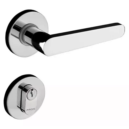 FECHADURA PADO CONCEPT 402-40 EXTERNA ROSETA REDONDA CROMADA