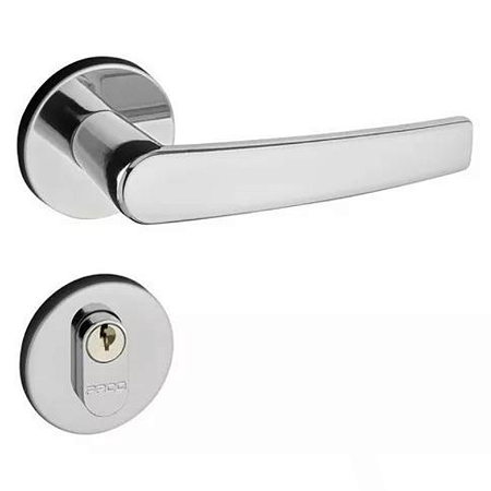 FECHADURA PADO CONCEPT 401-40 EXTERNA, ROSETA REDONDA CROMADA