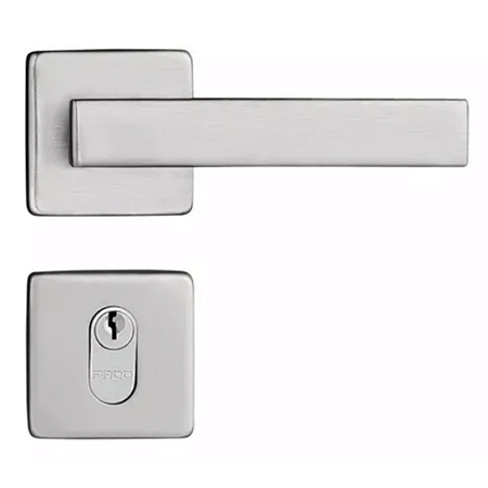 FECHADURA PADO CONCEPT 409-40 EXTERNA ROSETA QUADRADA CROMO ACETINADO